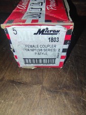 Milton 1803 P Style Air Hose Fittings Couplers 5 Pack 14 Npt Milton 1803 P Style Air Hose Fittings Couplers 5 Pack 14 Npt