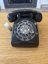 Vintage Black Rotary Dial Phone 1960s 500 Western Electric Bell Systems WORKS 