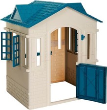 Cape Cottage Playhouse Kids Toddlers Outdoor Indoor Playground 2 Working Doors