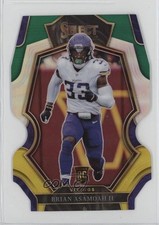 2022 Select Premier Level Green & Yellow Prizm Die-Cut Brian Asamoah II 1d2v