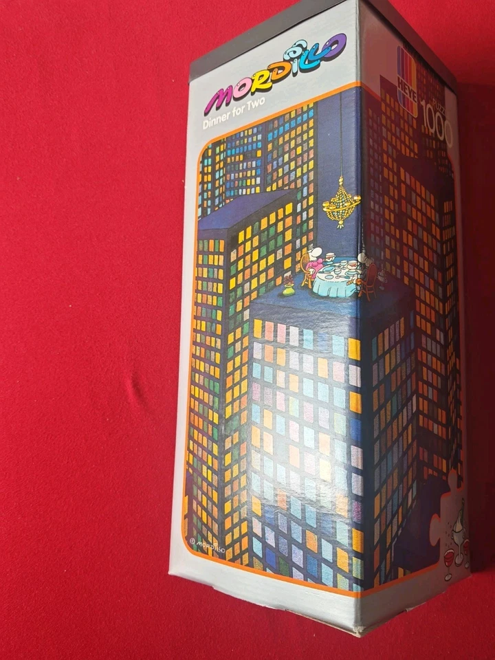 Heye Jigsaw Puzzle Mordillo "Dinner for Two" 8764, 1000 Pieces, Complete, Rare  - Image 2 of 4