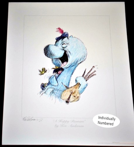 Ken Anderson SIGNED Ltd Ed Print 1992 Walt Disney Disneyland Artist #334 Nessie - Picture 1 of 8