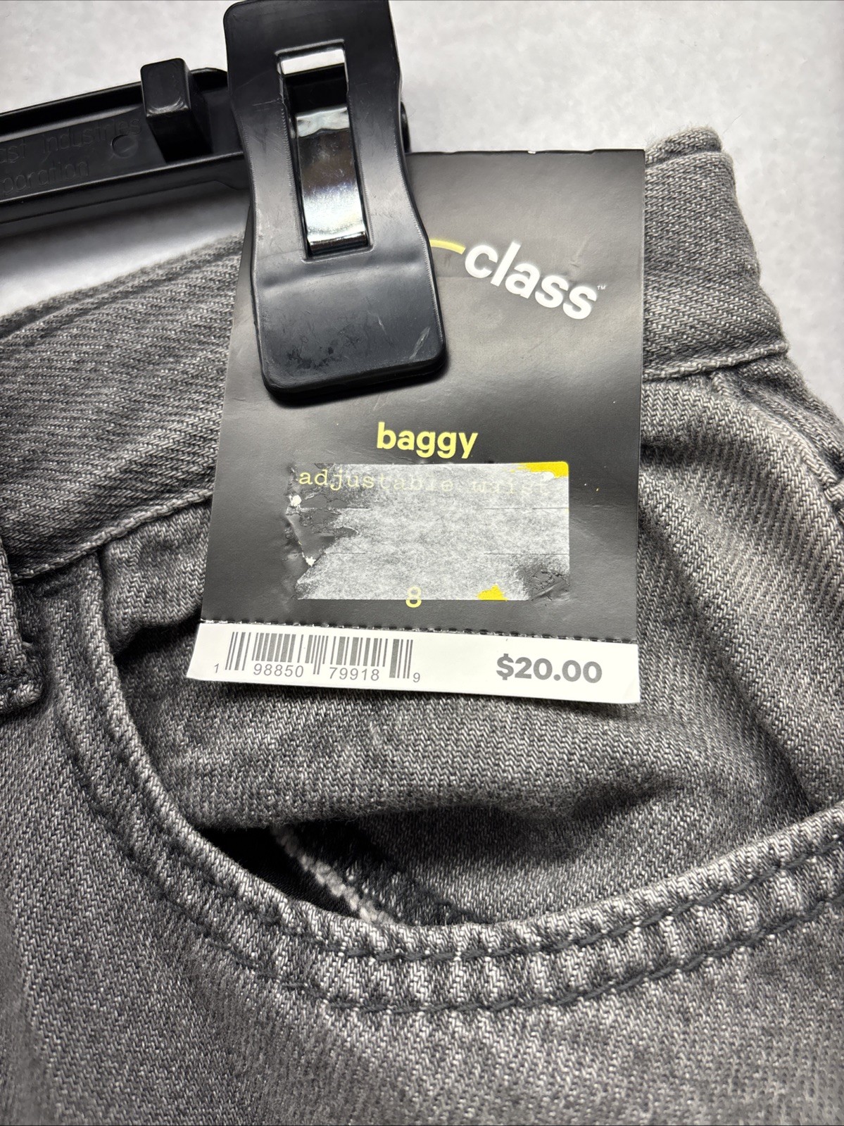 Boy’s Art Class Gray Washed Adjustable Waist Baggy Jeans Size 8 NWT image 6