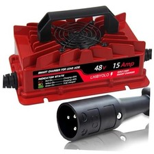 48V Golf Carts Battery for 15 AMP Club Car, with Type 3-Pin Round Plug, 4-7