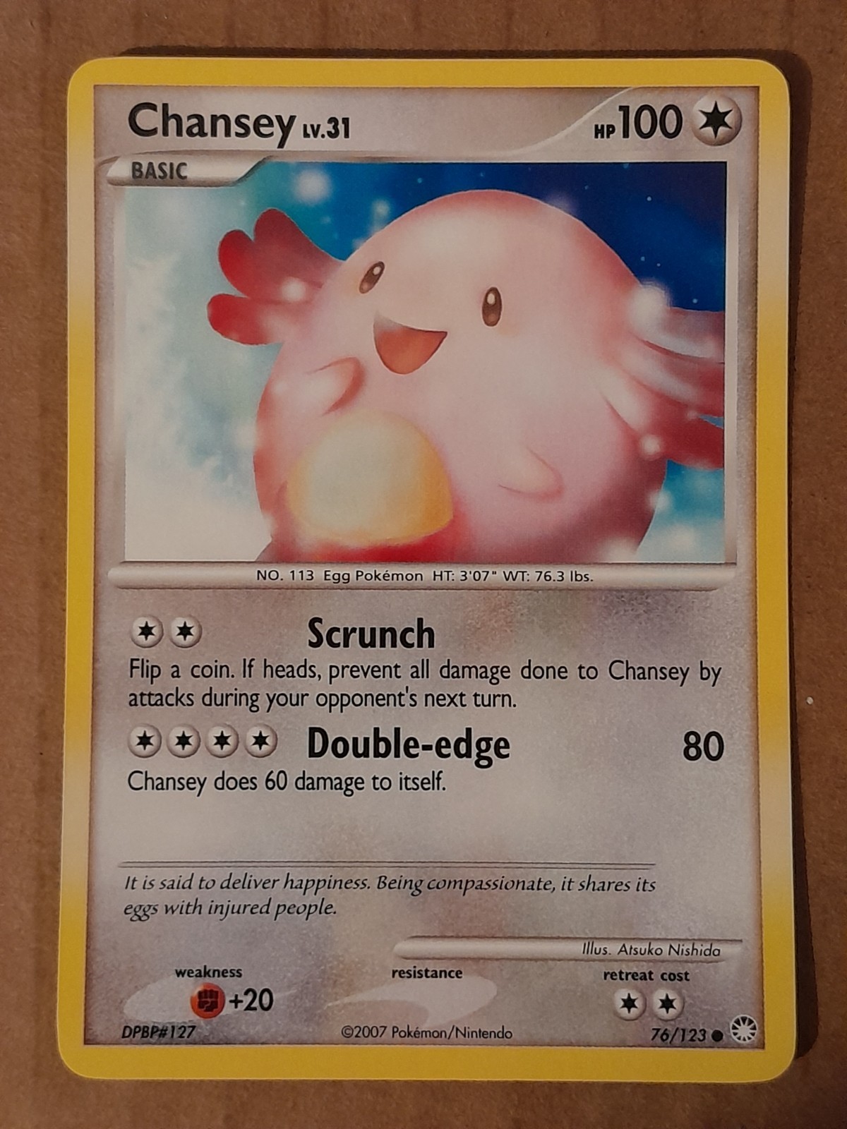 Pokemon Chansey 76/123 Mysterious Treasures NM See Pictures