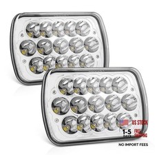 2Pcs 5x7 7x6 Led Headlights Rectangular Hi Lo Led Sealed Beam H6054 6053 6052
