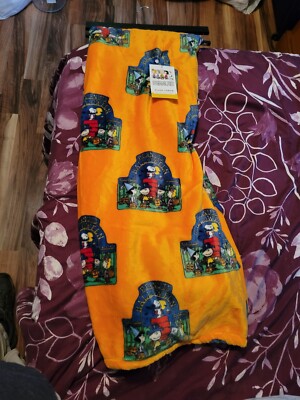 Peanuts Halloween Plush Throw Snoopy Lucy Charlie Brown & Gang 50X70 NWT  