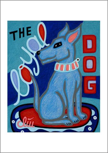 JACQUELINE DITT - The Loyal Dog A4 DRUCK n.Gemälde Der Treue Hund - Bild 2 von 3