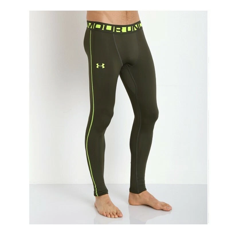 Under Armour Evo Coldgear Compression Leggings Rifle Green Men's XL BNWT - Image 3 of 4