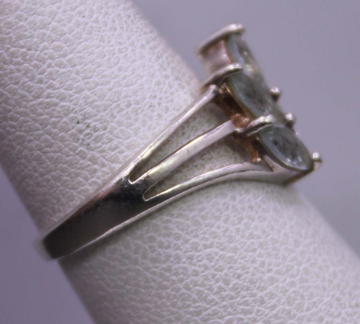 SIZE 6.25 ~ Vintage AVON RJ Sterling Silver & Blue/White Gemstone ...