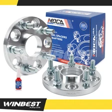 2PC 15mm Silver Wheel Spacers | 5x114.3 5x4.5" Hubcentric 60.1 Hub | 12x1.5 Stud