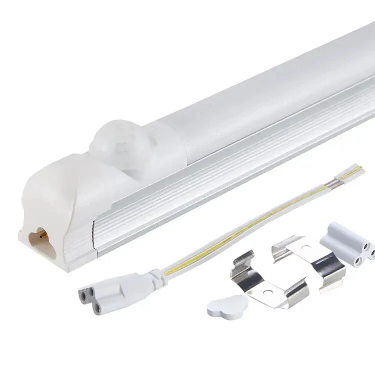 2xLED T8 Integrated Tube Batten light 4ft with PIR Sensor 18w set of 2 Lights