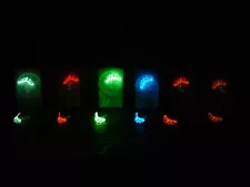 Mustad Slow Death "Wildfire Asymm Rig" - 1-1/8" & 1-1/2" - UP TO 45 MINS OF GLOW