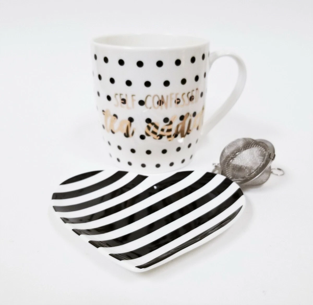 Ambiente Tazza Jumbo A Cuore 400 Ml - Porcellana Fine, Serie Lovely Hearts - Idea Regalo San Valentino