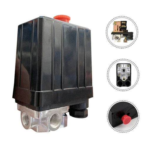 175PSI Air Compressor Switch 175PSI Control Valve Heavy Duty Pressure Black NEW - Picture 2 of 14