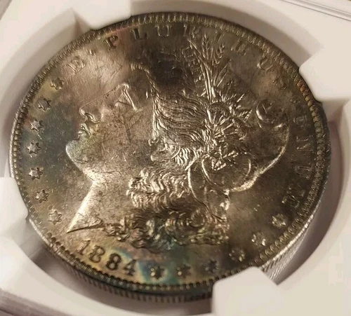 1884-O Morgan Dollar S$1 NGC UNC Details