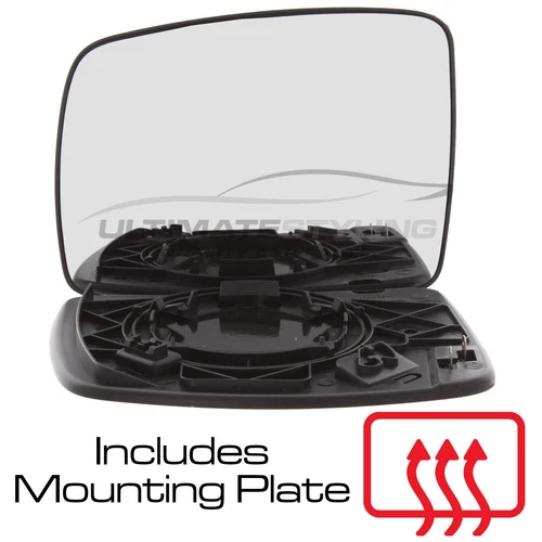 Wing Mirror Glass Range Rover Mk3 L322 2002-2009 Heated Convex Passenger Side
