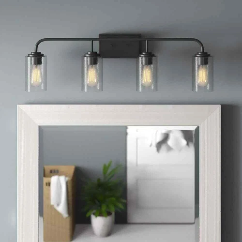 Designers Fountain Logan 32 in. 4-Light Matte Black Transitional Wall Sconce - Picture 2 of 8