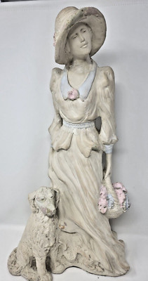 Alice Heath 21  3D Sculpture Amanda 1988 Austin Prod Victorian Woman/Dog/Flowers