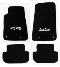 New Black Floor Mats 2010 - 2015 Camaro Embroidered Ss Logo In Silver 4 Pc Set New Black Floor Mats 2010 - 2015 Camaro Embroidered Ss Logo In Silver 4 Pc Set