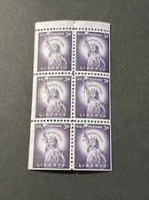 Scott 1035a - Liberty - Booklet Pane of 6 3c Stamps - MNH
