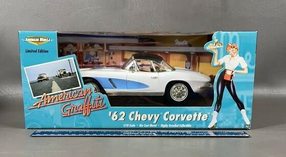 AMERICAN GRAFFITI 62 CHEVY CORVETTE 1:18 diecast white
