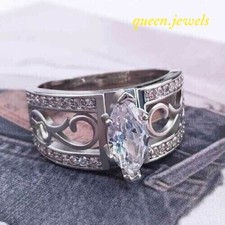 2CT Marquise Cut Lab-Created Diamond Engagement Wedding Ring 14K White Gold Over