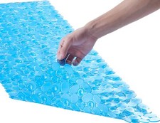 Bathtub Mat Non Slip Pebble Bath Shower Mat with Drain Holes, Suction Cups