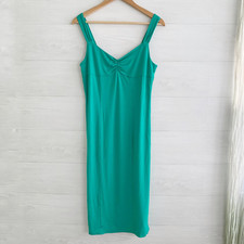 NWT Gap - Green straight rayon tank midi dress, M