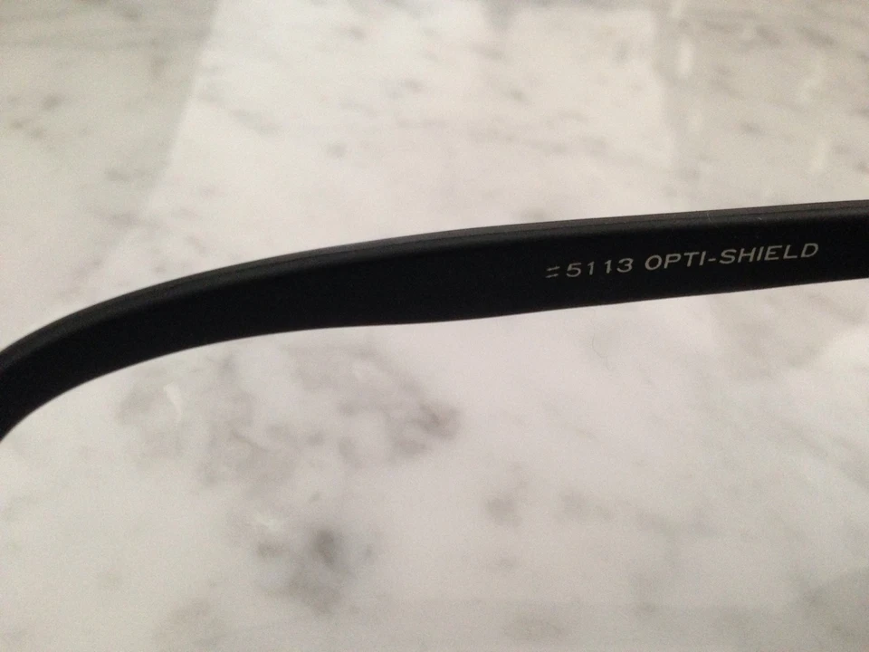 Gafas de sol Opti-shield negras años 80 Cateye lentes amarillas y rosas espejadas nuevas con etiquetas Foto 4 de 4