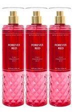 QTY 3 BATH BODY WORKS FOREVER RED FINE FRAGRANCE MIST 8 OZ POMEGRANATE VANILLA