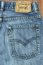 Levis 505 Blue Jeans Boys Size 14 Slim 25  x27  Medium Wash Straight Leg Mid Rise