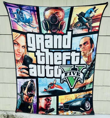 NEW Grand Theft Auto 5/GTA V/EXTRA LARGE/Plush Blanket/Almost 80in x 60in/ 