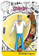 * FRED JONES SCOOBY DOO 5.5 IN HANNA-BARBERA BENDABLE FIGURE BY NJ CROCE - NEW *