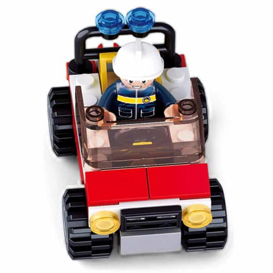 Sluban Kids Fire Jeep Building Blocks 58 Pcs set Building Toy Fire Vehicle - Image 4 of 4