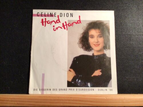 CELINE DION 7" Vinyl LP Record Single HAND IN HAND 1988 Germany VERY RARE - Afbeelding 1 van 4