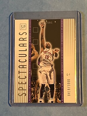 VINCE CARTER  2001-02 SP AUTHENTIC - SP SPECTACULARS  #162  0418/1000