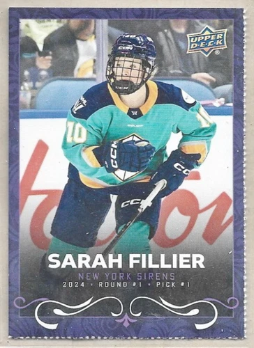 Sarah Fillier New York Sirens 2025 UD PWHL Draft Promo #SF