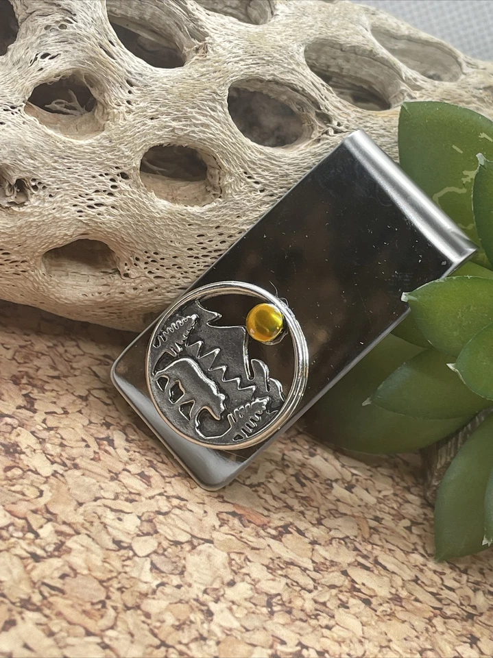 Bear Money Clip Stainless Steel Quality Wedding Party Gift Brown Black Wedding Foto 3 de 4