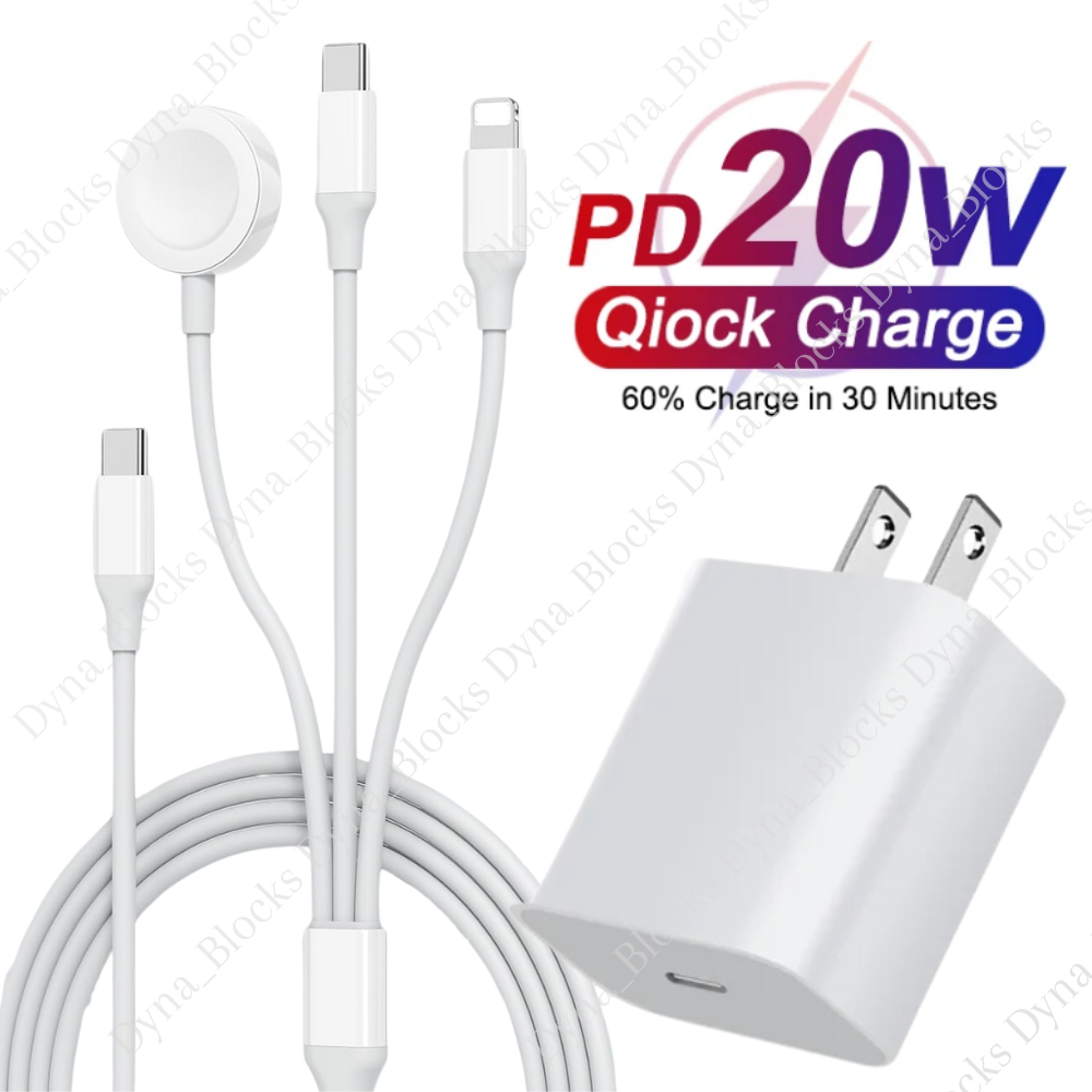 USB C Adapter Magnetic Fast Charger For Apple Watch 7/6/5/4/3/2 iPhone 16 15 14