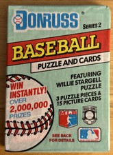 1991 Donruss Baseball Card Wax Pack Benito Santiago Padres Showing On Top