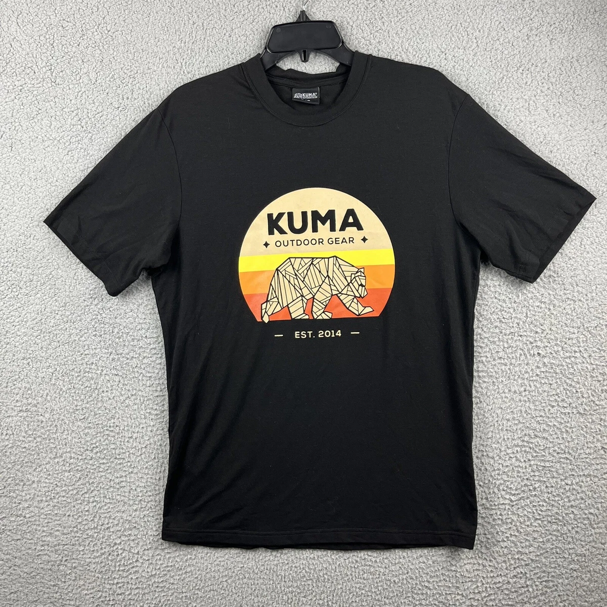 Kuma Outdoor Gear Shirt Adult Large Black Graphic Camp Logo Fish