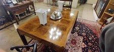 Vintage Drexel Heritage Dining Table 64" L x 39.5" W x 29" H w/ two 20" leaves