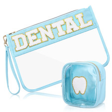 2 Pcs Dental Assistant Gifts Valentine Day Teeth Dentist Makeup Bags Dental Hygi