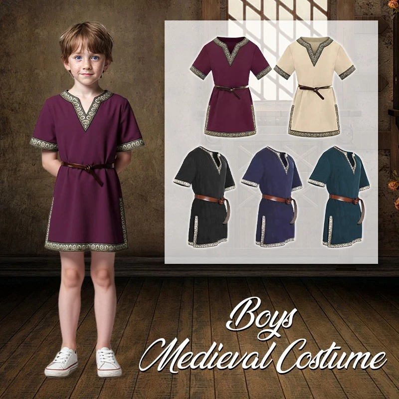 Amscan - Costume Medievale Da Principe Per Bambini (4-10 Anni) Con Tunica, Mantello E Spada - 5