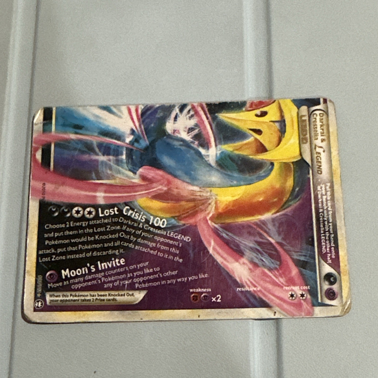 Pokémon Darkrai & Cresselia Legend bottom Ultra Rare 2010 Card 100/102 MP