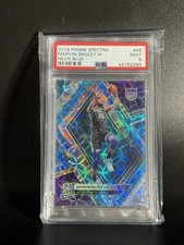 2018-19 Panini Spectra Marvin Bagley III RC Neon Blue Prizm #46 /75 PSA 9 Kings