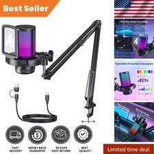 Professional USB Condenser Microphone with Mute  Gain Control for Your PC Setup