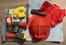 Kids Firefighter Fireman Costume Set Dress Up Pretend Play 9 Piece Kit-NEW