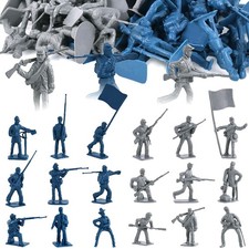 80PCS Army Men Toy Soldiers, Plastic Civil War Army Men Military Action Figur...